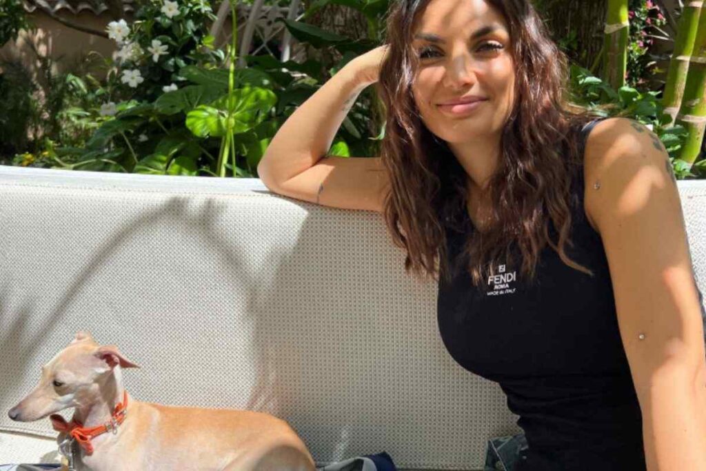 Elettra Lamborghini con il suo cane